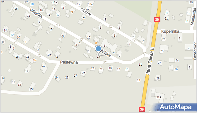 Namysłów, Wiejska, 1a, mapa Namysłów