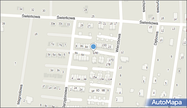 Namysłów, Wierzbowa, 19B, mapa Namysłów