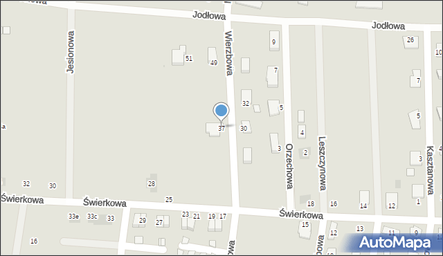 Namysłów, Wierzbowa, 37, mapa Namysłów