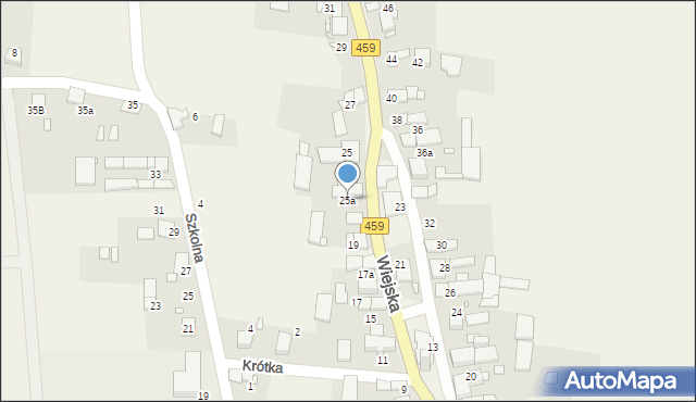 Narok, Wiejska, 25a, mapa Narok