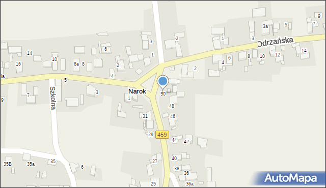 Narok, Wiejska, 50, mapa Narok