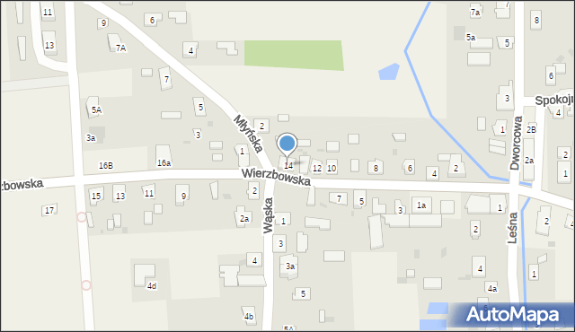 Narzym, Wierzbowska, 14, mapa Narzym