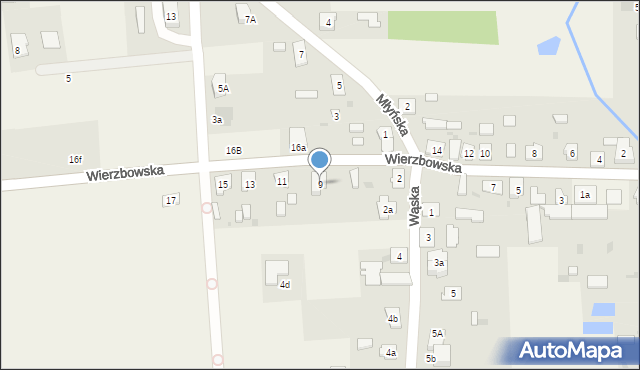 Narzym, Wierzbowska, 9, mapa Narzym