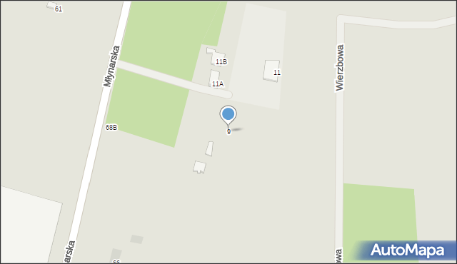 Nasielsk, Wierzbowa, 9, mapa Nasielsk