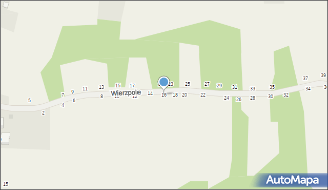 Nawojowa Góra, Wierzpole, 16, mapa Nawojowa Góra