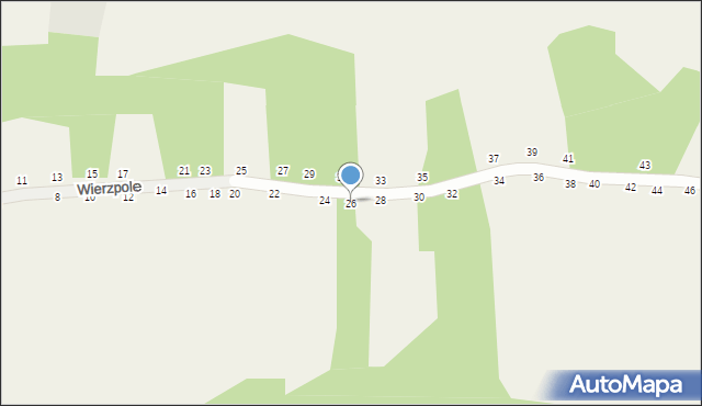 Nawojowa Góra, Wierzpole, 26, mapa Nawojowa Góra