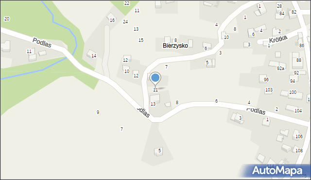 Nawojowa Góra, Wierzysko, 11, mapa Nawojowa Góra