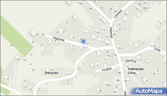 Nawojowa Góra, Wierzysko, 2, mapa Nawojowa Góra