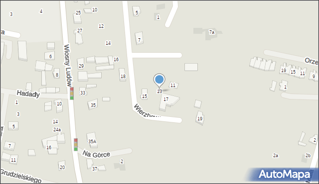 Nekla, Wierzbowa, 13, mapa Nekla