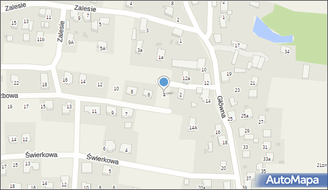 Nieborowice, Wierzbowa, 4, mapa Nieborowice