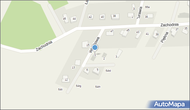 Nieciszów, Widokowa, 1, mapa Nieciszów