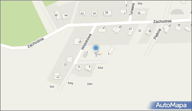 Nieciszów, Widokowa, 2, mapa Nieciszów