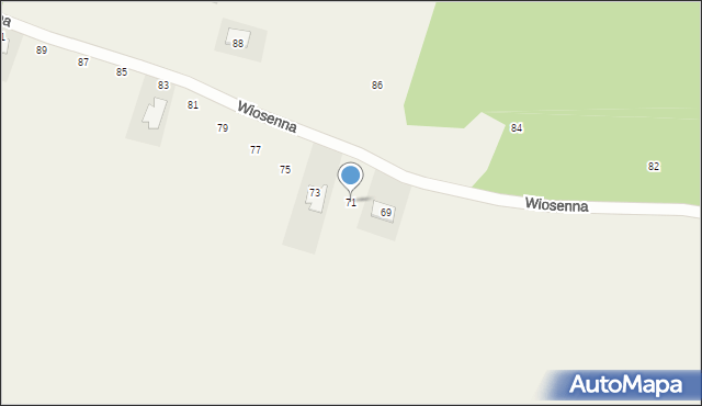 Niedźwiedź, Wiosenna, 71, mapa Niedźwiedź