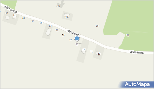 Niedźwiedź, Wiosenna, 75, mapa Niedźwiedź