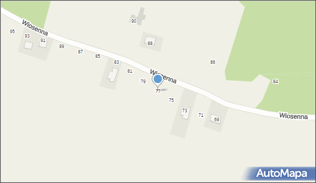 Niedźwiedź, Wiosenna, 77, mapa Niedźwiedź
