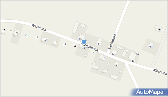 Niedźwiedź, Wiosenna, 9, mapa Niedźwiedź