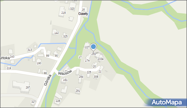 Nieledwia, Witosów, 231, mapa Nieledwia