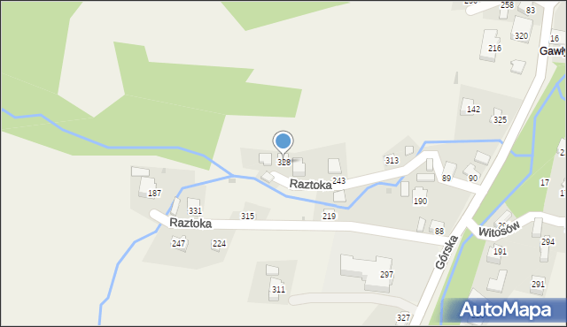 Nieledwia, Witosów, 328, mapa Nieledwia