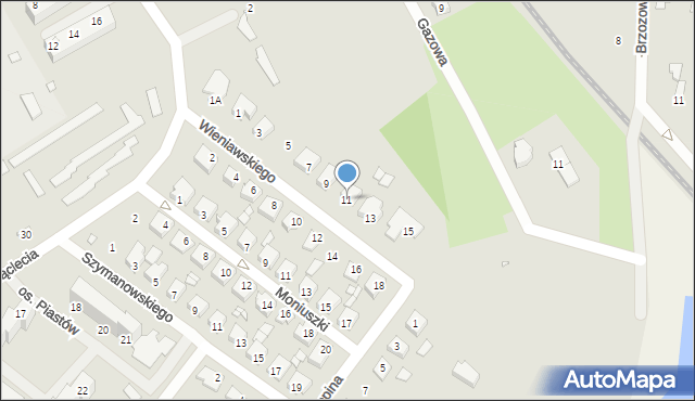 Niemodlin, Wieniawskiego Henryka, 11, mapa Niemodlin