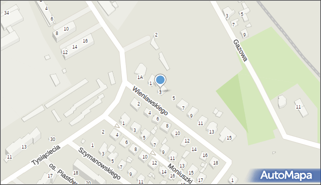 Niemodlin, Wieniawskiego Henryka, 3, mapa Niemodlin