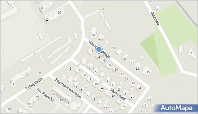 Niemodlin, Wieniawskiego Henryka, 4, mapa Niemodlin