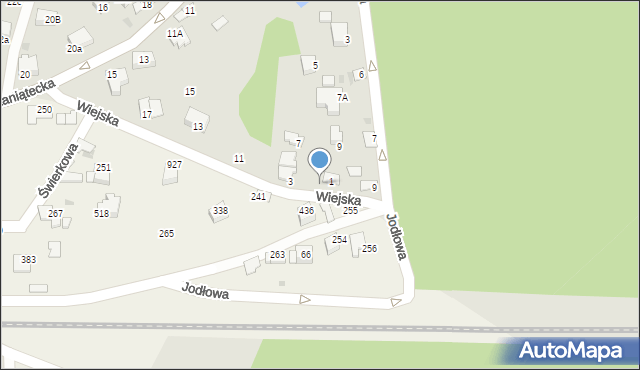 Niepołomice, Wiejska, 1a, mapa Niepołomice
