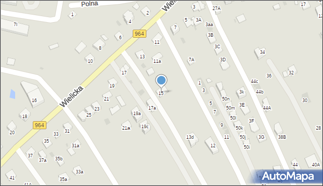 Niepołomice, Wielicka, 15, mapa Niepołomice