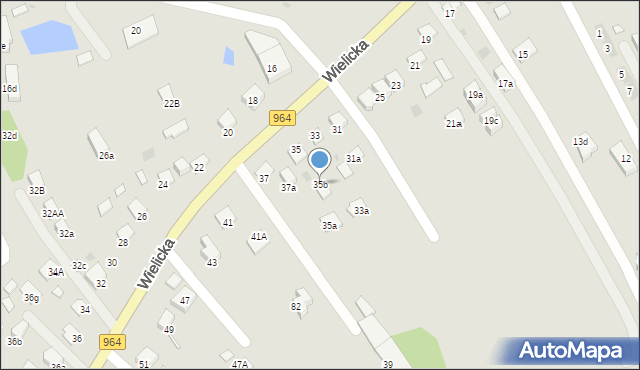 Niepołomice, Wielicka, 35b, mapa Niepołomice
