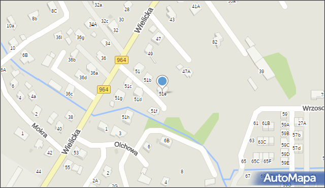 Niepołomice, Wielicka, 51e, mapa Niepołomice