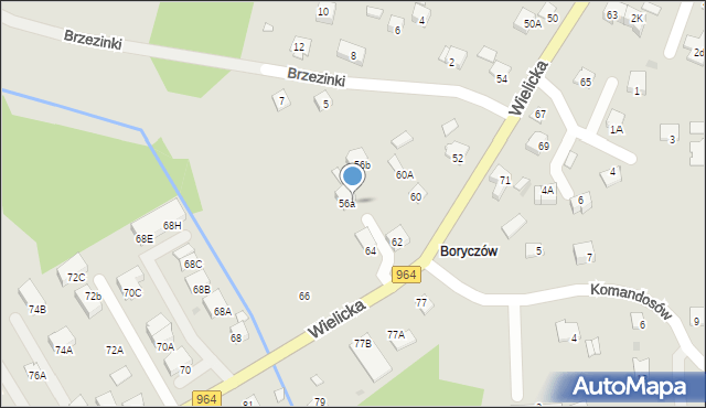 Niepołomice, Wielicka, 64A, mapa Niepołomice