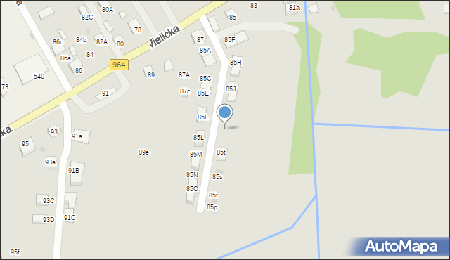 Niepołomice, Wielicka, 85u, mapa Niepołomice