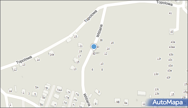Niepołomice, Wiślana, 42, mapa Niepołomice