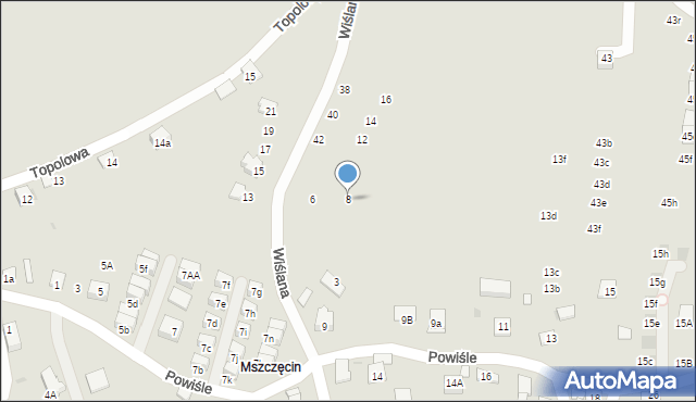 Niepołomice, Wiślana, 8, mapa Niepołomice