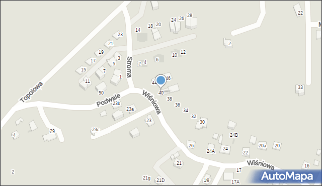 Niepołomice, Wiśniowa, 40, mapa Niepołomice