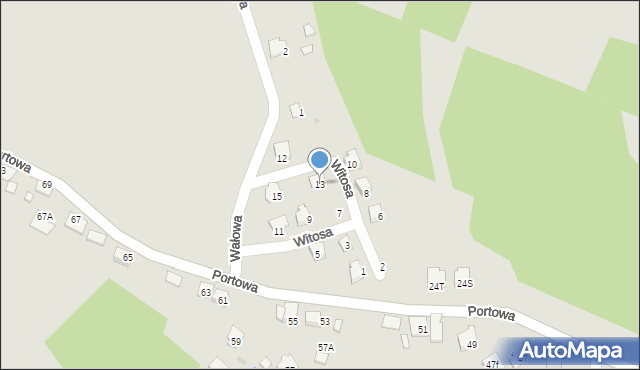 Niepołomice, Witosa Wincentego, 13, mapa Niepołomice