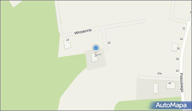 Niestępowo, Wiosenna, 24, mapa Niestępowo