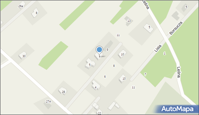 Niewodnica Kościelna, Wiewiórcza, 7, mapa Niewodnica Kościelna