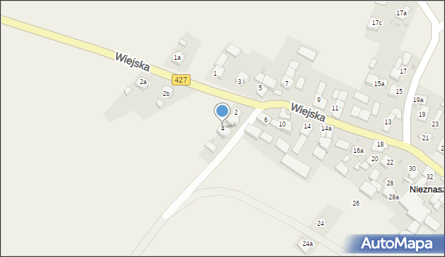 Nieznaszyn, Wiejska, 4, mapa Nieznaszyn