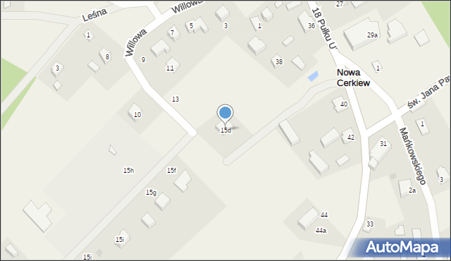 Nowa Cerkiew, Willowa, 15d, mapa Nowa Cerkiew