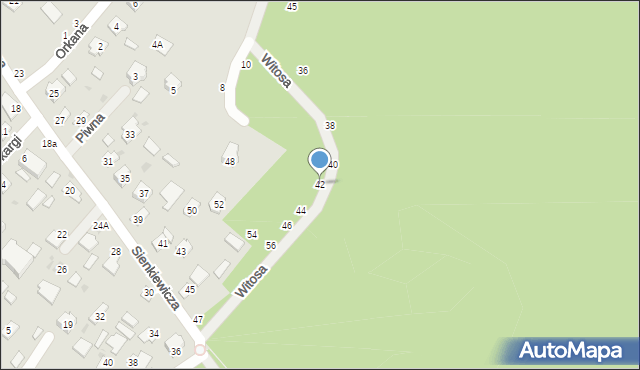 Nowa Dęba, Witosa Wincentego, 42, mapa Nowa Dęba