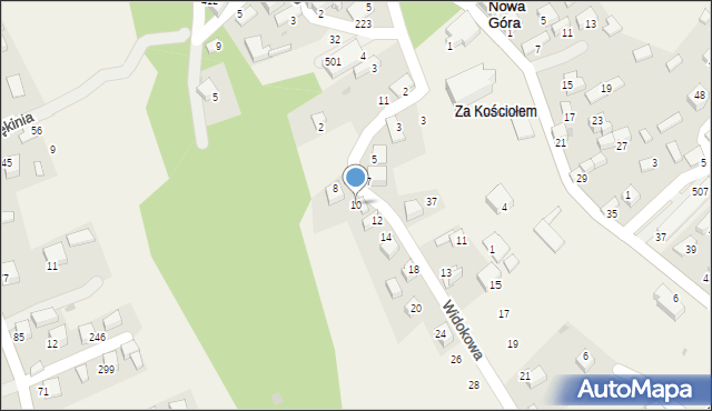 Nowa Góra, Widokowa, 10, mapa Nowa Góra