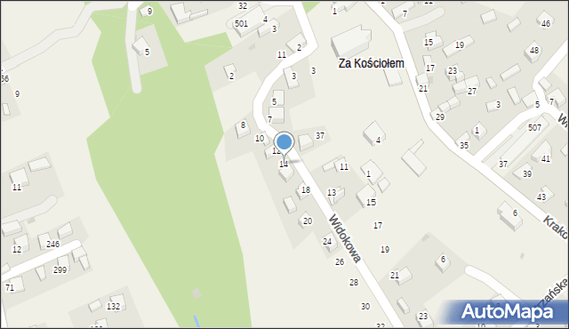 Nowa Góra, Widokowa, 14, mapa Nowa Góra