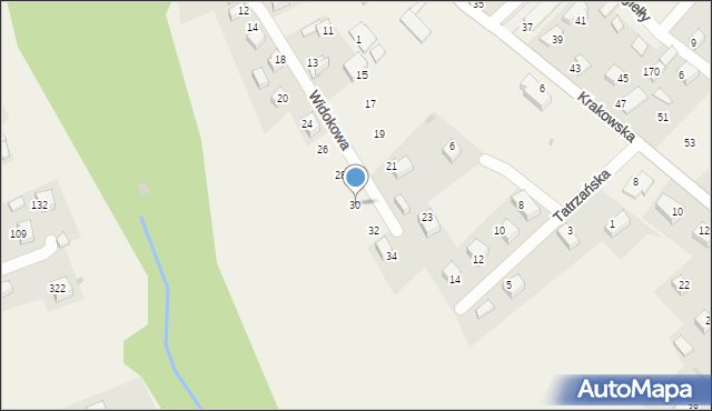 Nowa Góra, Widokowa, 30, mapa Nowa Góra