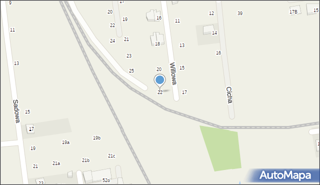 Nowa Iwiczna, Willowa, 22, mapa Nowa Iwiczna