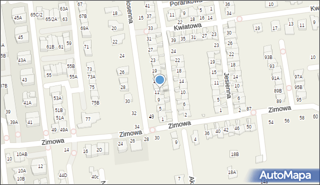 Nowa Iwiczna, Wiosenna, 11, mapa Nowa Iwiczna