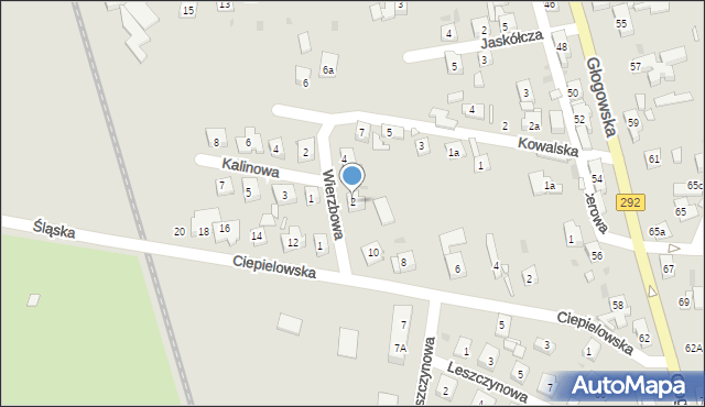 Nowa Sól, Wierzbowa, 2, mapa Nowa Sól
