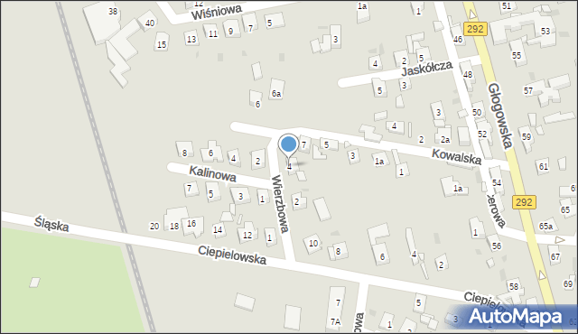 Nowa Sól, Wierzbowa, 4, mapa Nowa Sól