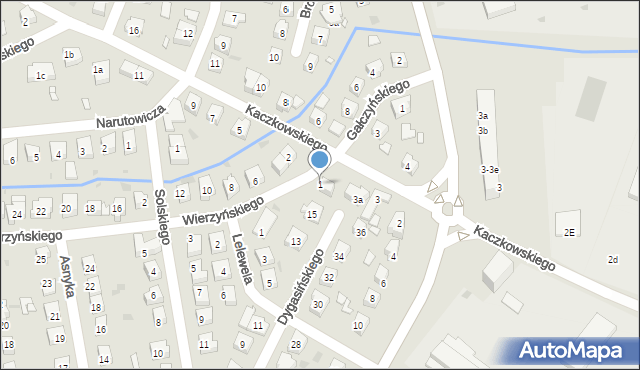 Nowa Sól, Wierzyńskiego Kazimierza, 1, mapa Nowa Sól