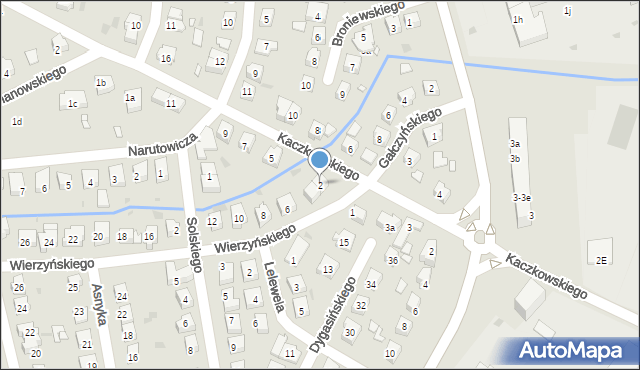 Nowa Sól, Wierzyńskiego Kazimierza, 2, mapa Nowa Sól