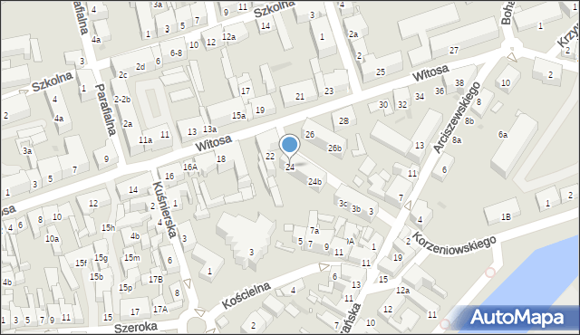Nowa Sól, Witosa Wincentego, 24, mapa Nowa Sól